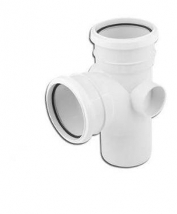 110mm 92.5 Degree Double Socket Branch White