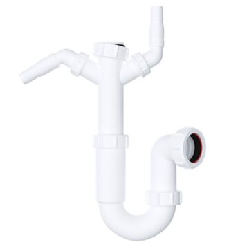 40mm Waste P Trap With Double Spigot Branch For Appliance